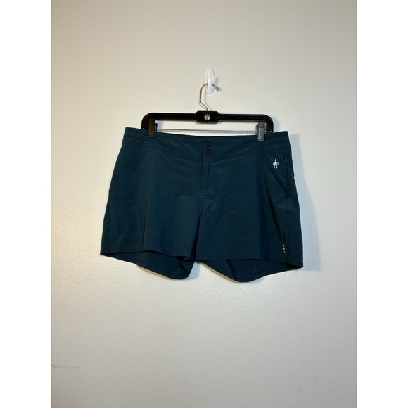 Smartwool Hiking Shorts Women's Sz L Green Outdoor Casual Lightweight 3.5" - Picture 1 of 8
